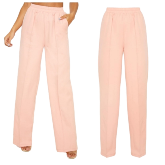 PrettyLittleThing Pants - Pink Straightleg Pants